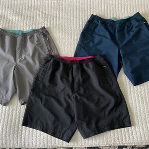 THREE Pairs of Pre-Owned BIRDDOGS Boomstick XL Long Men’s shorts with liners